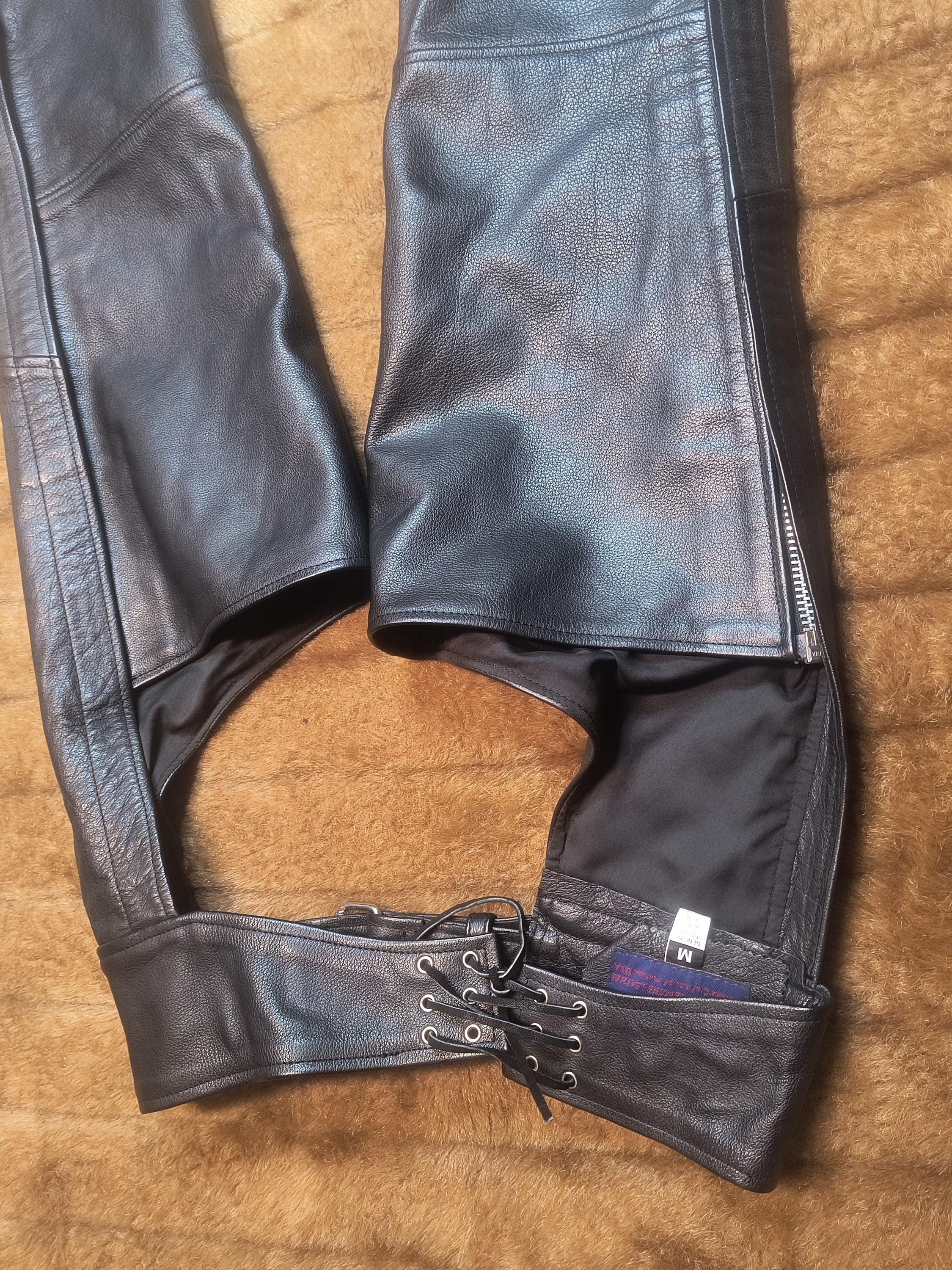 Vintage 1990s MOB Classic X4 Collection Black Leather Motorcycle 