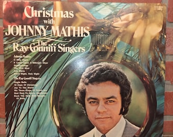 Christmas with Johnny Mathis/ Christmas with The Ray Conniff Singers LP Vinyl Record Combo Album (1972) C 10905 Columbia USA complete