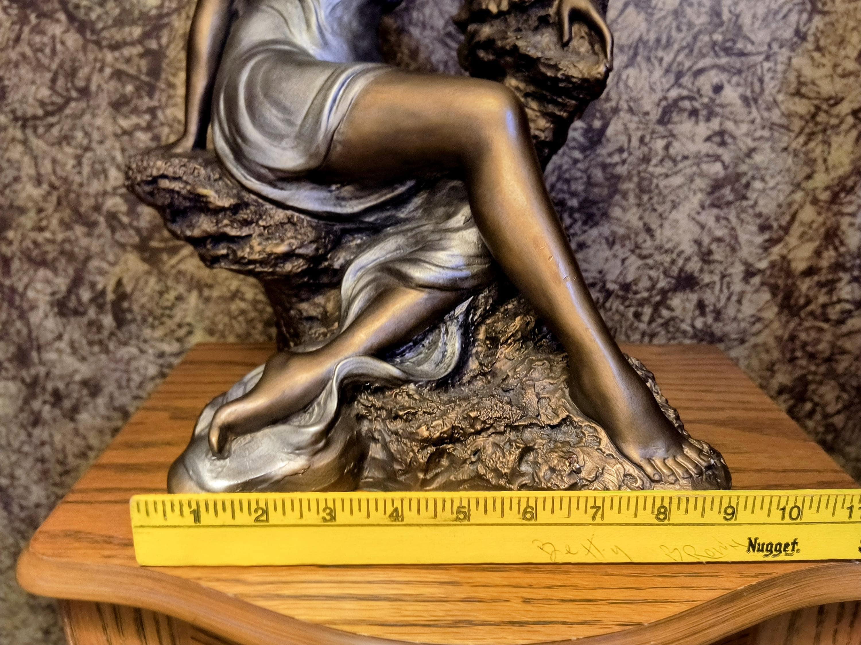 Vintage Sculpture by Alice Heath Titled Memories Bronze Lady Legs