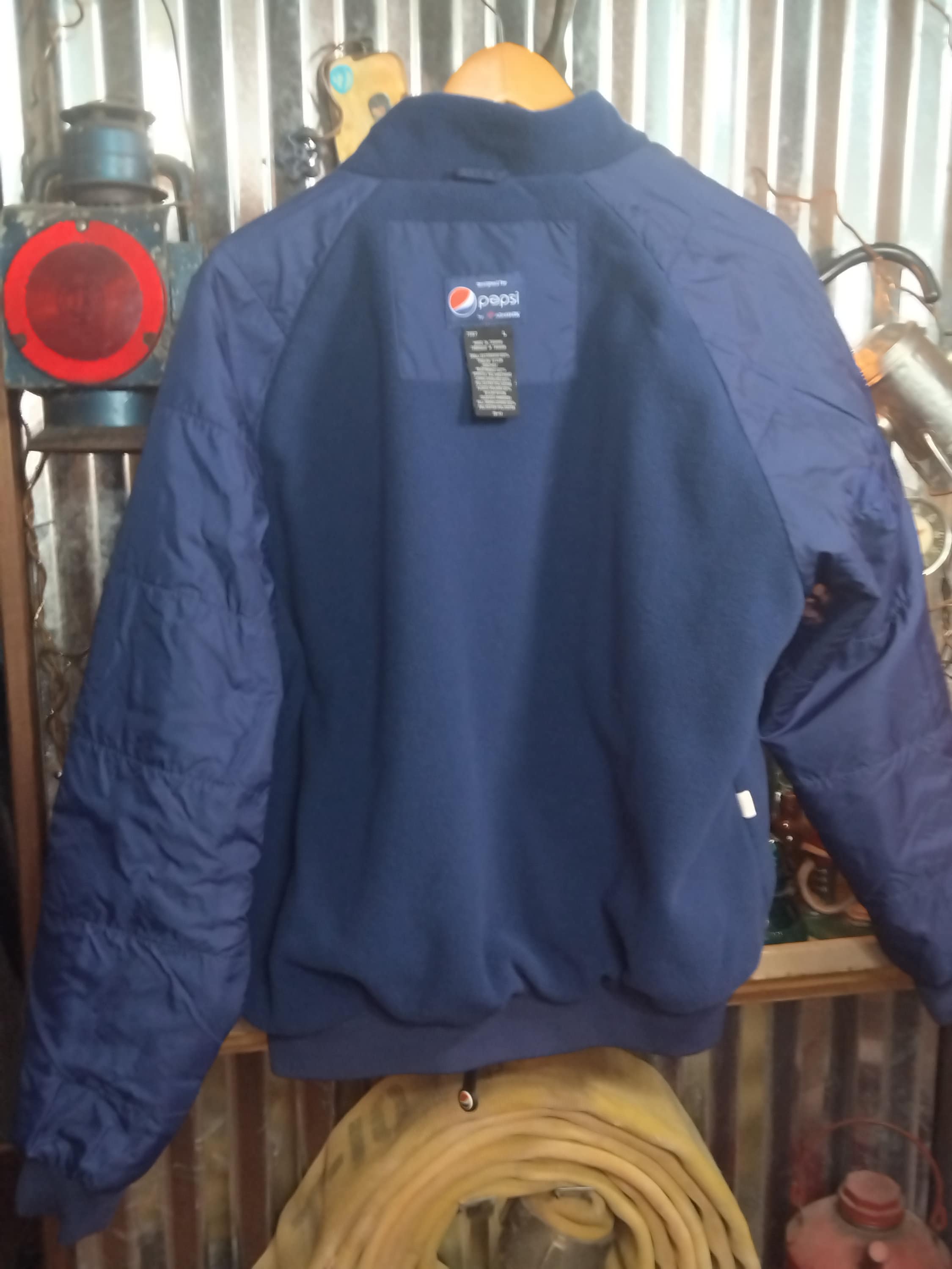 Pepsi Cola Aramark Jacket Corporate Fleece Lined Bomber Men's Size
