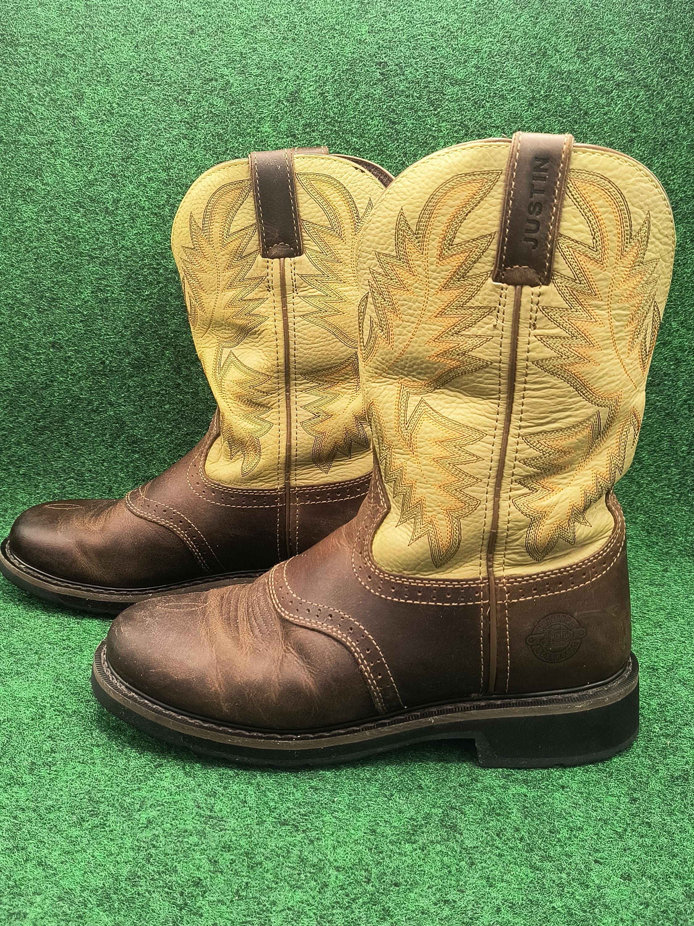 Vintage Western Boots 8.5 EE　Justin 1940's Justin Vintage Cowboy Boots 8.5 D – Western Boot Company