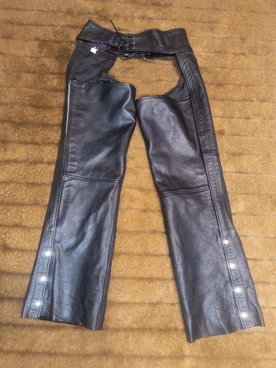 Vintage 1990s MOB Classic X4 Collection Black Leather Motorcycle