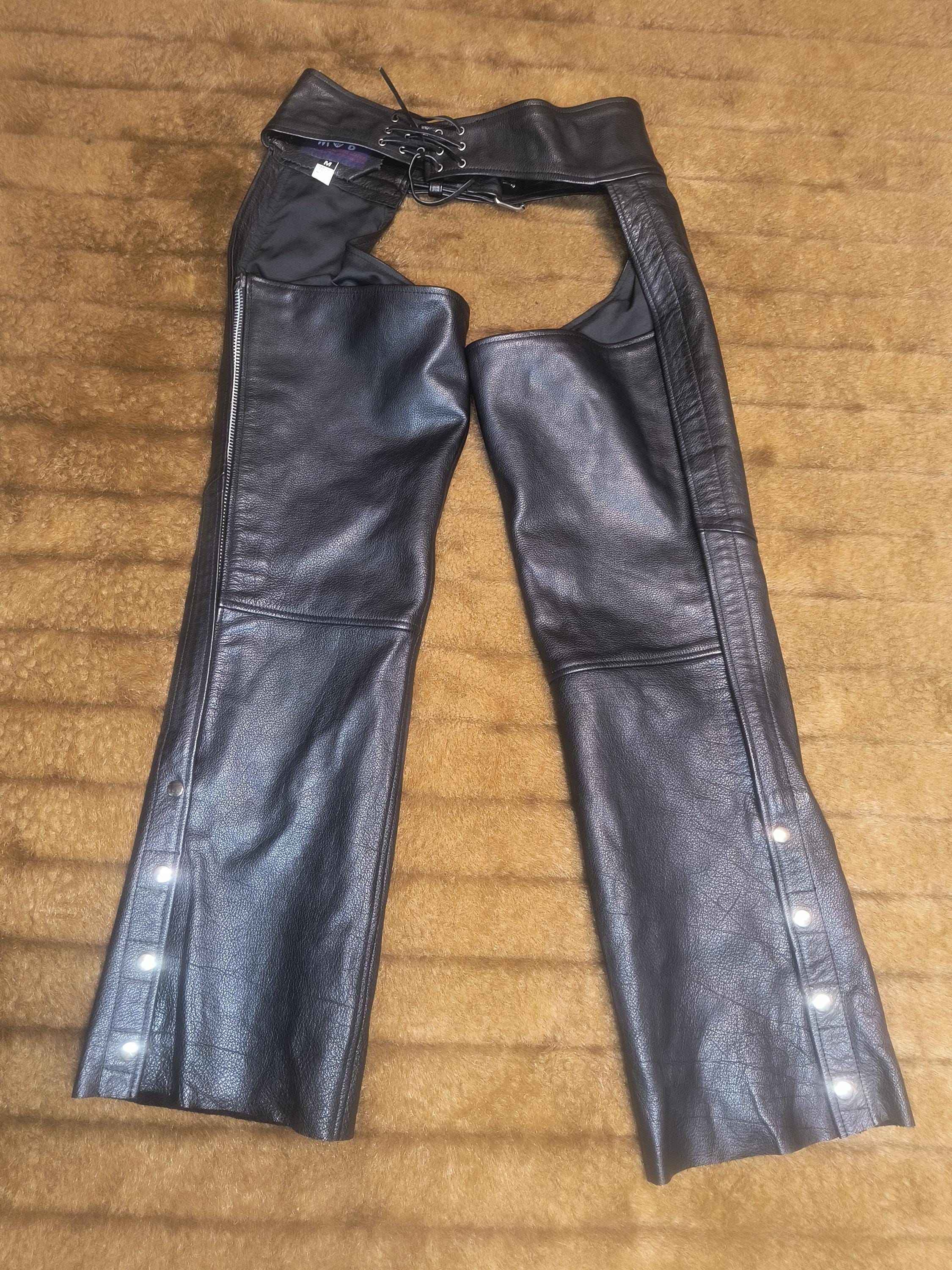 Vintage 1990s MOB Classic X4 Collection Black Leather Motorcycle