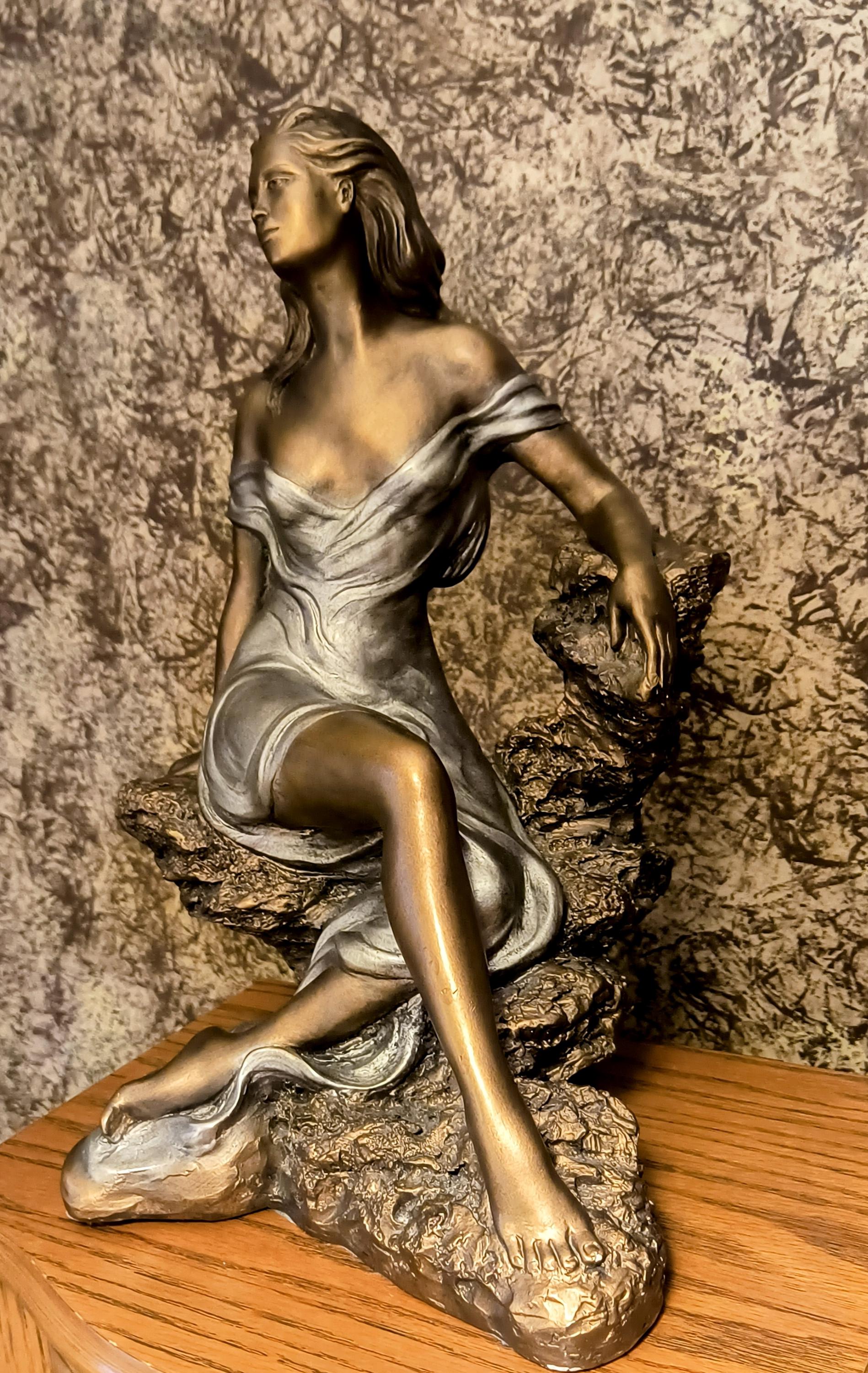 Vintage Sculpture by Alice Heath Titled Memories Bronze Lady Legs