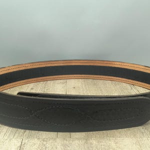 Vintage Safariland Leather Duty Belt P5 Tactical Black Plus Size Adjustable 42-45 inch waist Rare 2.25 inch wide