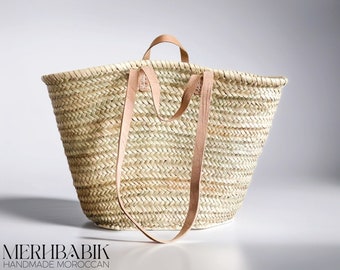 Moroccan Straw Bag, Woven Basket, Shopping Basket, French Baskets, Moroccan Basket, Straw Basket, Beach Bag