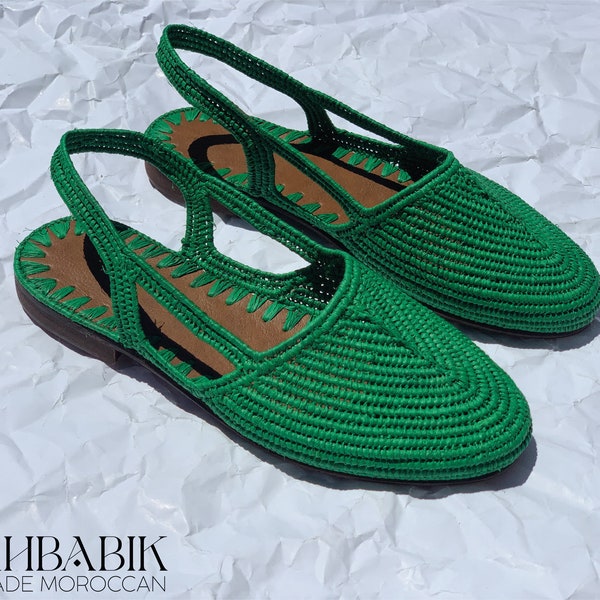 Women shoes, Moroccan shoes, Handmade shoes, Raffia shoes, Women Raffia Slides, Moroccan Raffia, Woven Straw slippers, Mother's Day