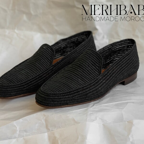 Black Raffia shoes for men, oxford shoes men, black raffia shoes, Raffia Mocassin, raffia oxfords, authentic men shoes, Raffia mules, raphia