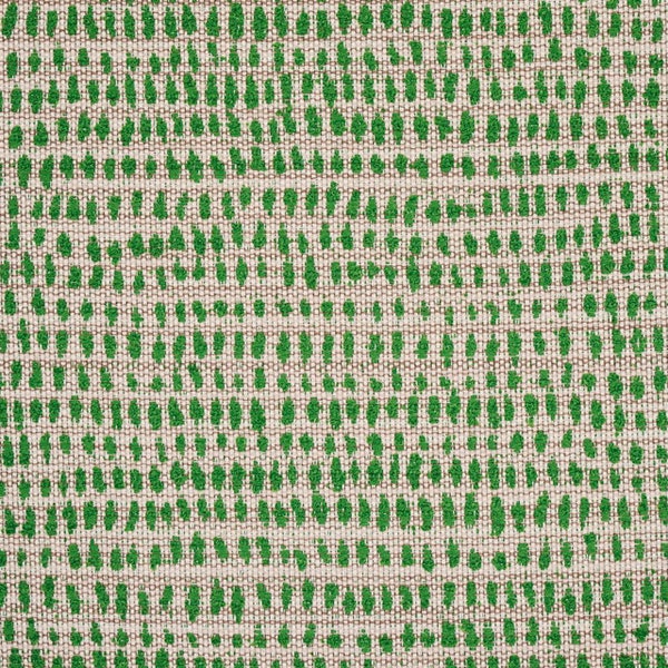 Schumacher Oscar green woven fabric remnant- indoor outdoor 2.6 yards