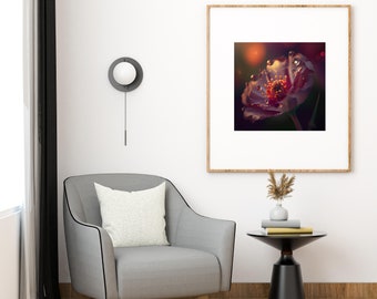 Flower Decor.Floral Wall Art.Botanical Wall Art.Colourful Flower.Modern Flower Home Decor.Modern Canvas Wall Art.