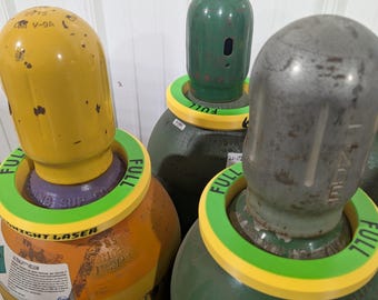 Argon Welding Gas Bottle Status Rings Set of 2