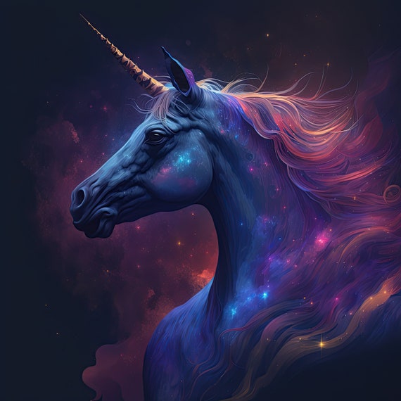 Cosmic Fantasy Unicorn, Digital Art Print, AI Generated, Wall Art, AI Art,  Digital Download, Home Decor - Etsy Australia