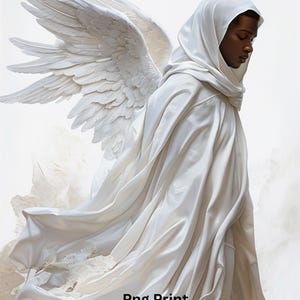 Guardian Angel Digital Print, Guardian Angel Divine Protector