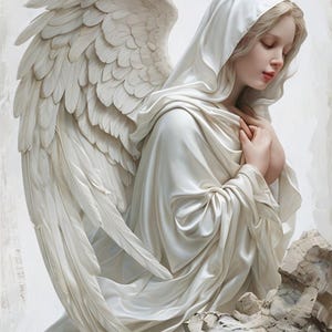 Divine Protector Angel, Guardian Angel Digital Print