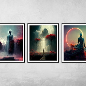 Digital Paintings for spiritual and meditative Wall Art poster prints