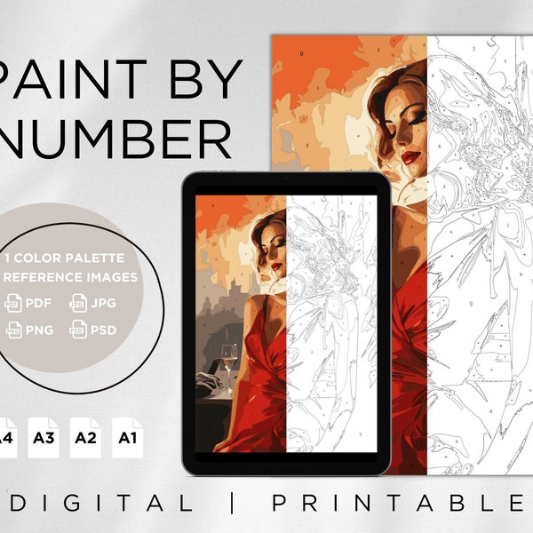 Paint by Number Procreate Etsy