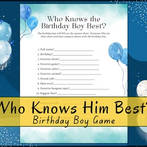 Quién conoce mejor al cumpleañero - Juegos de fiesta de cumpleaños para niños - Trivia de cumpleaños para niños