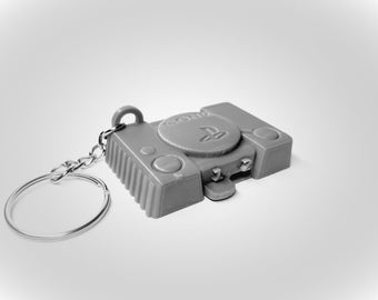 3D Printed Play Station 1 Keychain