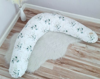 Nursing pillow eucalyptus, side sleeper pillow, nursing pillow with cover, pregnancy pillow