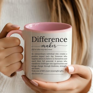 Custom Difference Maker Mug Mentor Appreciation Cup Teacher Thank You Present Leadership Farewell Gift
