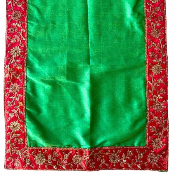 Ethnic Indian Brocade Decorative Cloth/Mat for Altar and Dressing Table