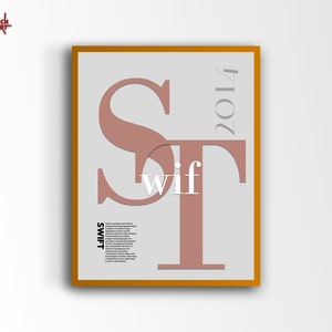 Poster tipografico Swift, poster di programmazione minimalista, stampe digitali di codifica, arte murale, regalo per programmatori, decorazione murale per ufficio.