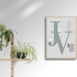 Java Typography Poster, Minimalist Programming Poster, Coding Digital ...