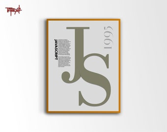 Labrador Typografie Poster, Minimalistisches Programmier Poster, Coding Digitaldrucke Wandkunst, Geschenk für Programmierer, Wanddeko für Büro.