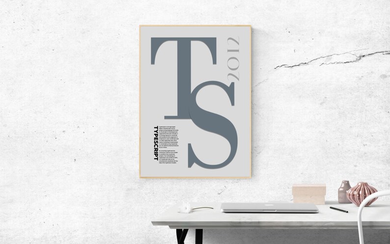 Typescript Typography Poster Minimalist Programming Poster - Etsy