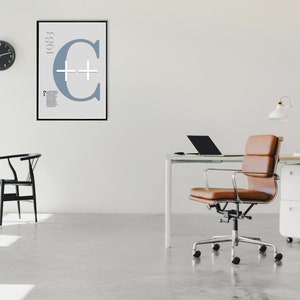 C++ Lang Typography Poster, Minimalist Programming Poster, Coding ...