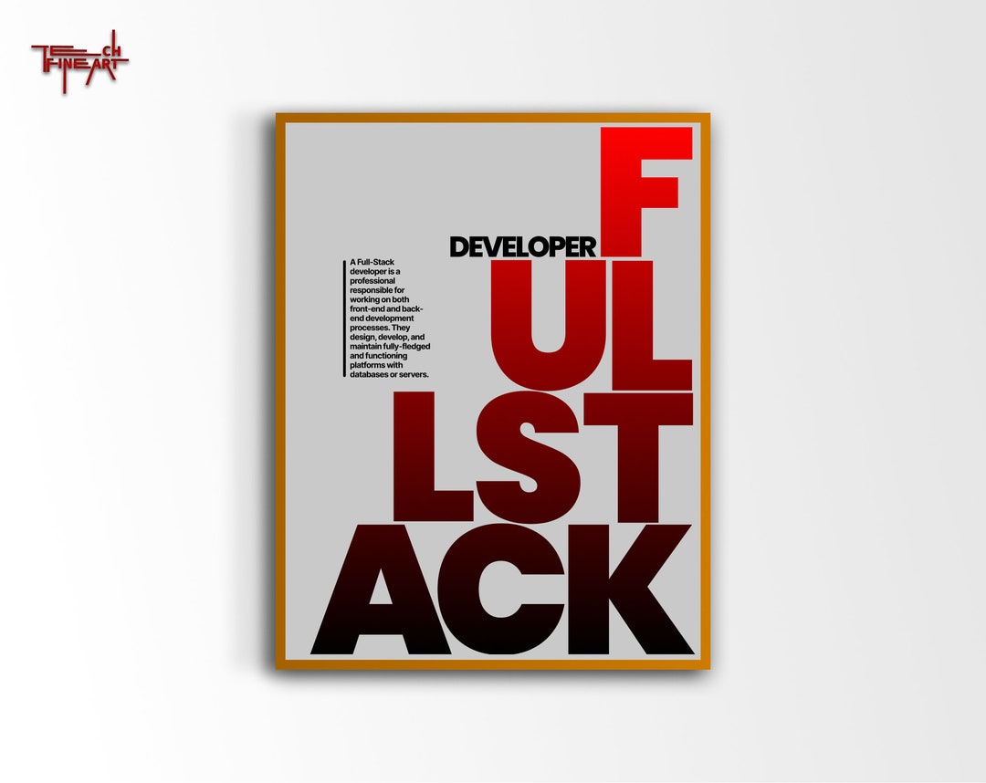 Fullstack Developer Poster, Programming Poster, Coding Digital Prints ...