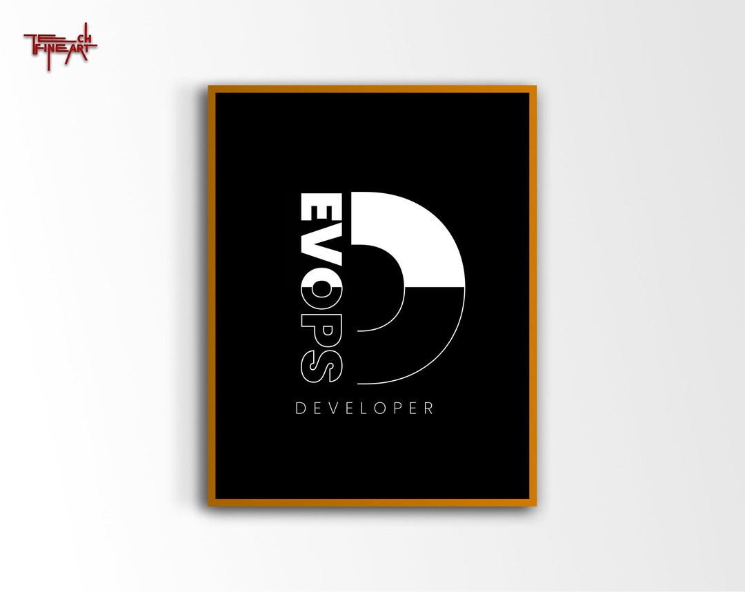 Devops Developer Poster, Minimalist Programming Poster, Coding Digital ...