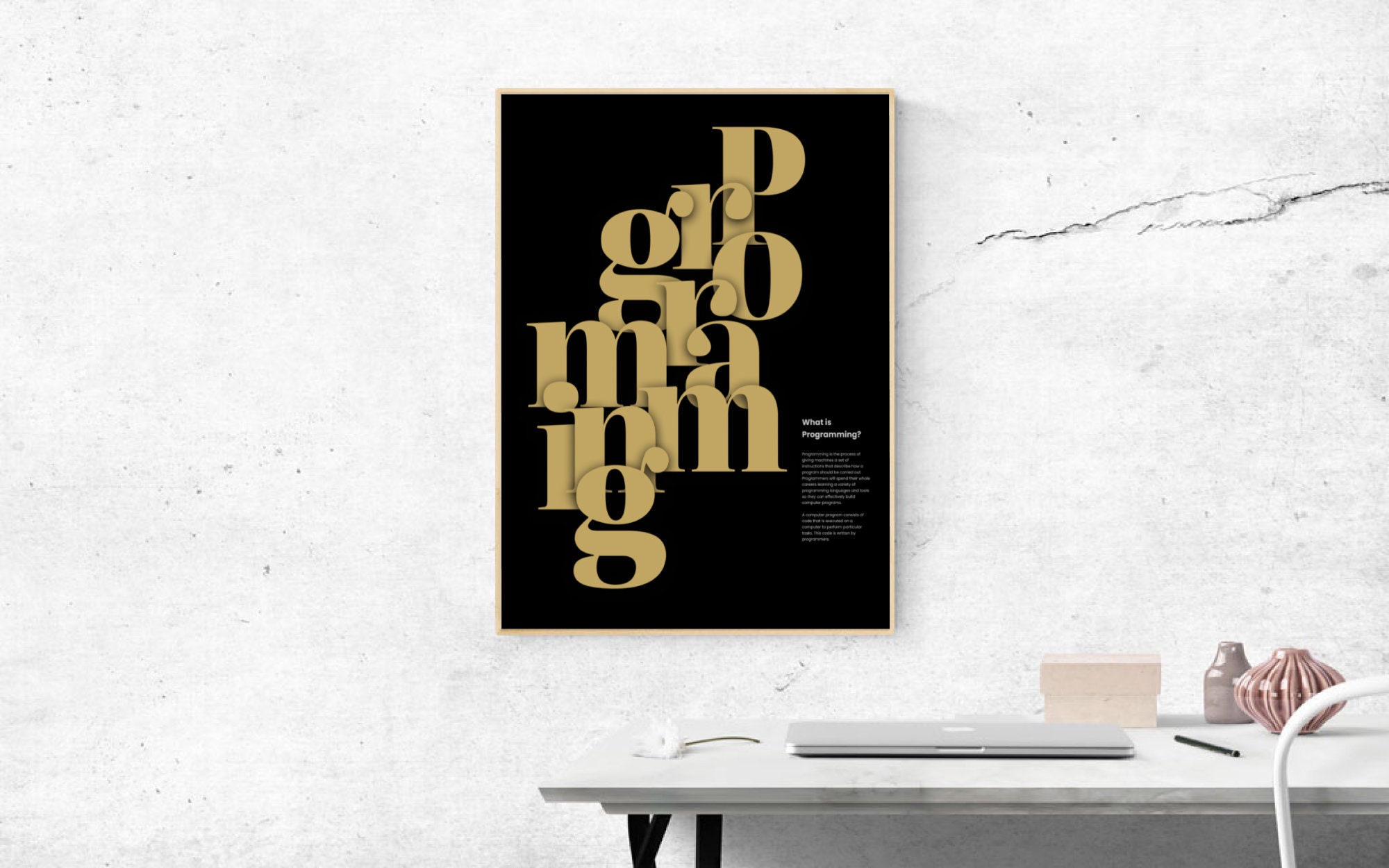 Programming Typography Poster, Minimalist Programming Poster, Coding ...