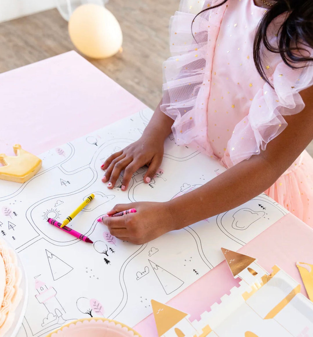 Princess Coloring Table Runner giant Princess Coloring Sheet Princess ...