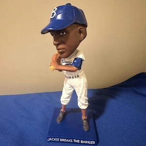 Vintage retro old school knikken Jackie Robinson Bobblehead Brooklyn Baseball