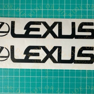 Lexus with L LS460 Brake Caliper Vinyl Decal Sticker - Set of 2 - 4.5w x 0.75h - Multi Colors