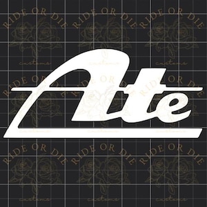 May include: White stylized text that reads "Ride or Die" with the word "Ride" above the word "Die". The background is black with a grid pattern and floral accents.