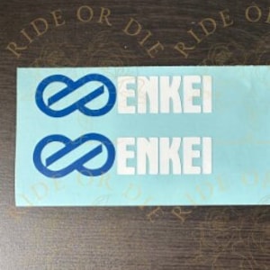 Enkei Wheels Rim Vinyl Decal Sticker Set of 2 - Multi sizes - Multi Colors