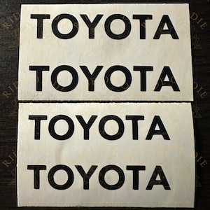 Toyota Brake Caliper Vinyl Decal Sticker Set of 4 (Front & Rear)