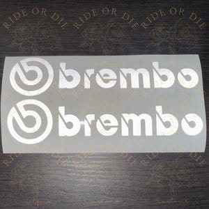 Reflective Vinyl Decal Sticker for Brembo Set of 2 - Multi sizes - Multi Colors