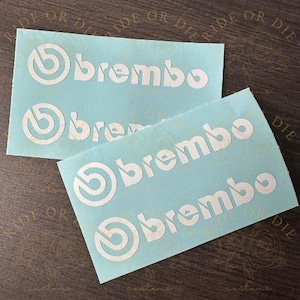 Brake Caliper Vinyl Decal Sticker for Brembo Set of 4 - Multi sizes - Multi Colors