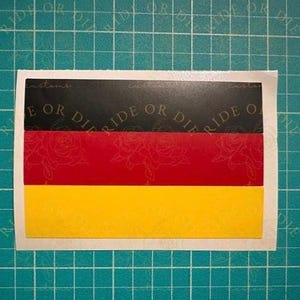 German Flag Vinyl Decal Sticker - Multiple Sizes