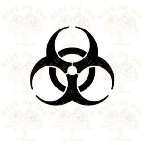 Biohazard Vinyl Decal Sticker - Multiple Sizes Colors