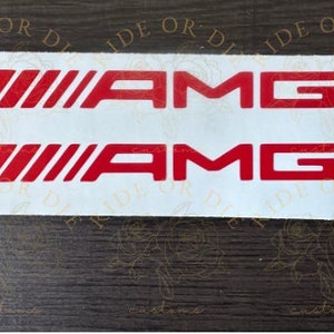 AMG Brake Caliper Vinyl Decal Sticker - Set of 2 - Multi Sizes Multi Colors