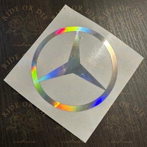 German Luxury Car Holographic Vinyl Decal Sticker - 1 decal