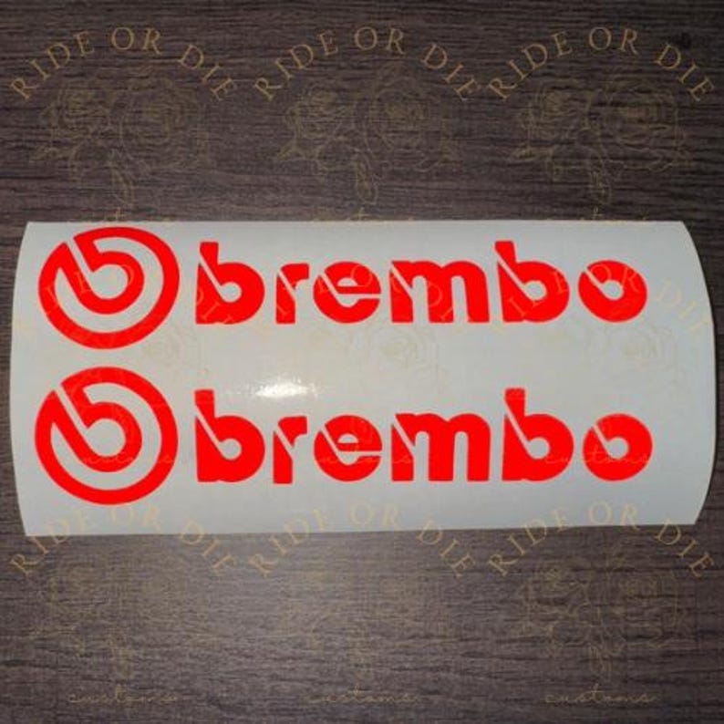 Sticker Brembo Window Reflective Vinyl Decal Sticker for Brembo Set of 2 - Multi Sizes ...
