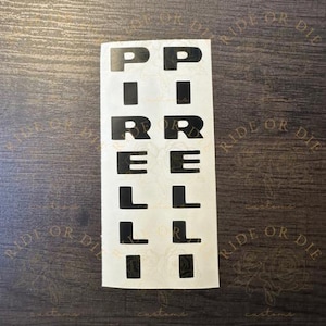 Pirelli Vinyl Decal Sticker Set of 2 - Multi sizes - Multi Colors