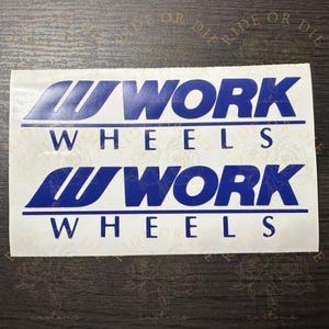 Work Wheels Rim Vinyl Decal Sticker Set of 2 - Multi sizes - Multi Colors