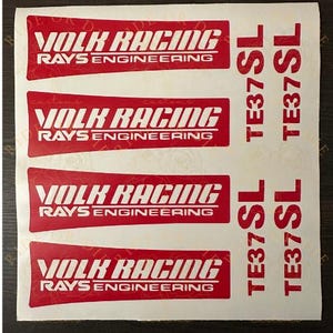 Volk TE37SL Wheels Spoke Vinyl Decal Sticker Set of 4 - Multi sizes - Multi Colors