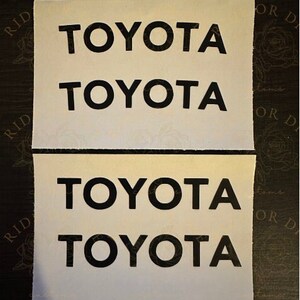 Toyota Brake Caliper Vinyl Decal Sticker Set of 4 (Front & Curved Rear)